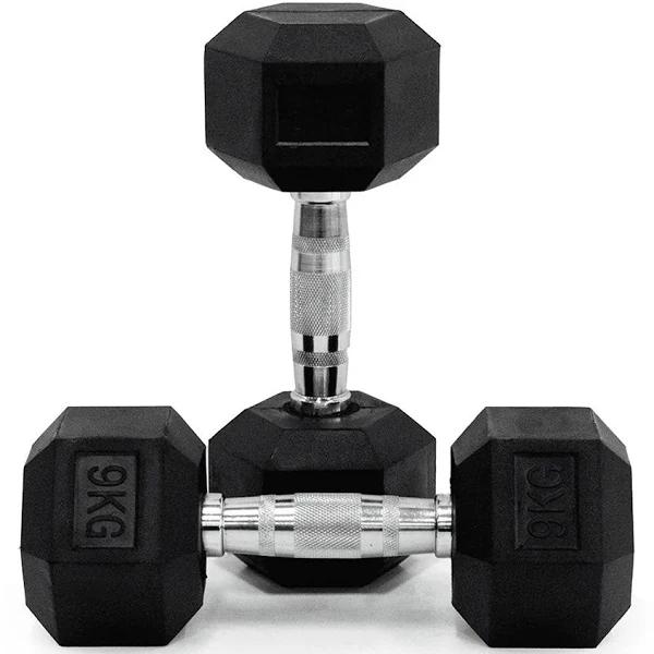 9kg Body Iron Hex Dumbbell Pair