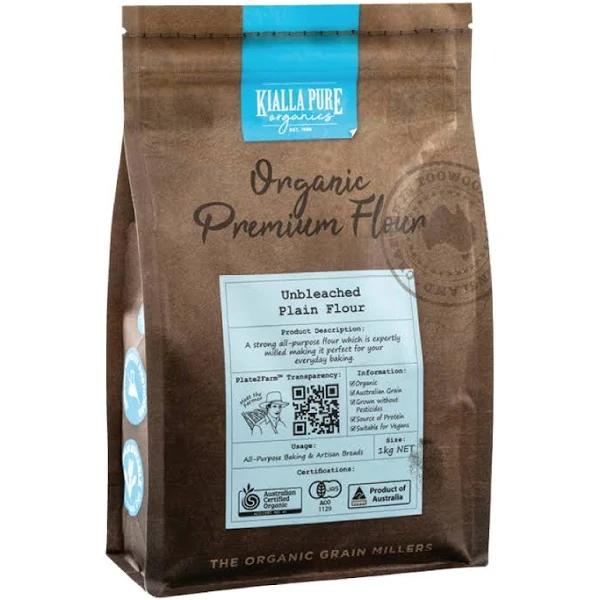 Kialla Flour Unbleached Plain Organic 1kg