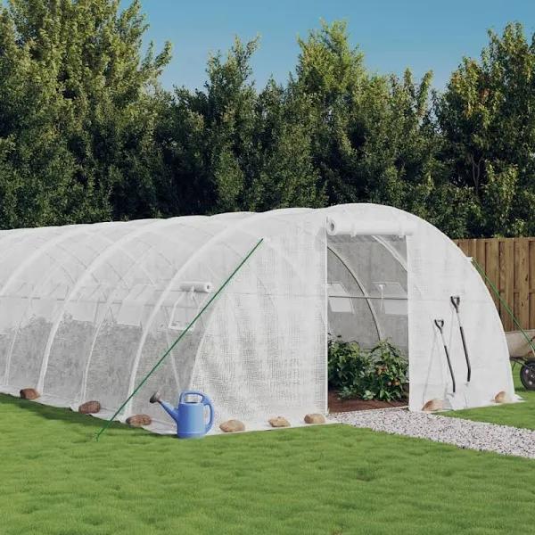 Greenhouse with Steel Frame White 80 m² 20x4x2 M