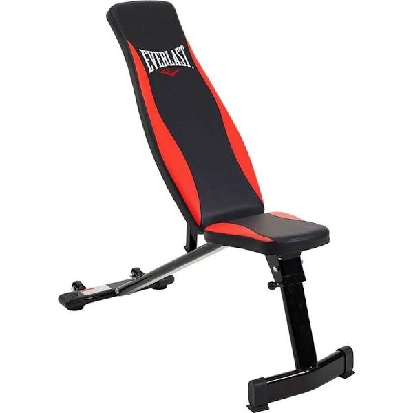 Everlast Adjustable Incline Gym Workout Bench Black/Red