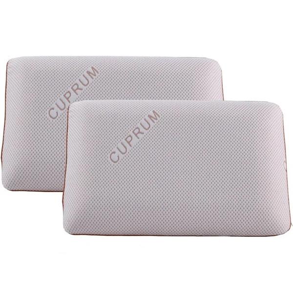 Dreamaker Copper Cooling Gel Top Memory Foam Pillow Standard Twin Pack