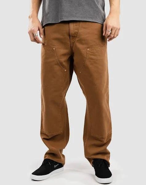 Carhartt WIP Double Knee Pant Dearborn Canvas, 12 oz - Tamarind Faded - 31/34 - Men