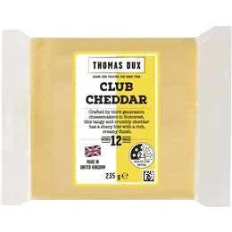 Thomas Dux Club Cheddar Cheese 235g