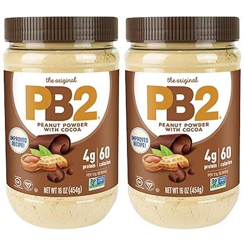 PB2 Powdered Peanut Butter with Cocoa Bundle, 16 oz (2 Pack)