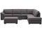 Rumpus Fabric Corner Suite Right-Hand Facing Chaise with Sofa Bed Brown - Upholstered