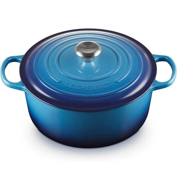 Le Creuset - Cast-Iron Round Casserole 26cm - Azure Blue / 26cm