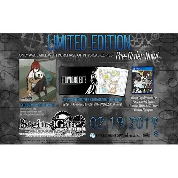 Spike Chunsoft - SteinsGate Elite Limited Edition - Playstation 4