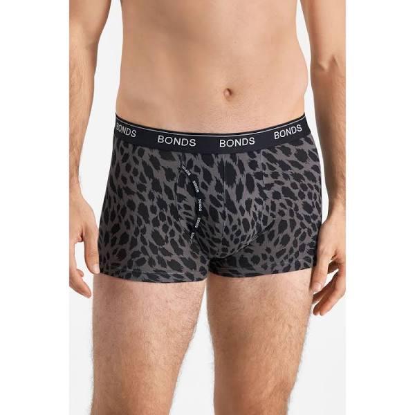 Bonds Men's Print Guy Front Trunk - Black & Grey - Size Large