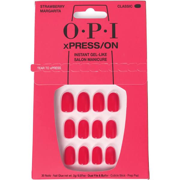 OPI Strawberry Margarita xPRESS/ON Instant Gel-Like Salon Manicure