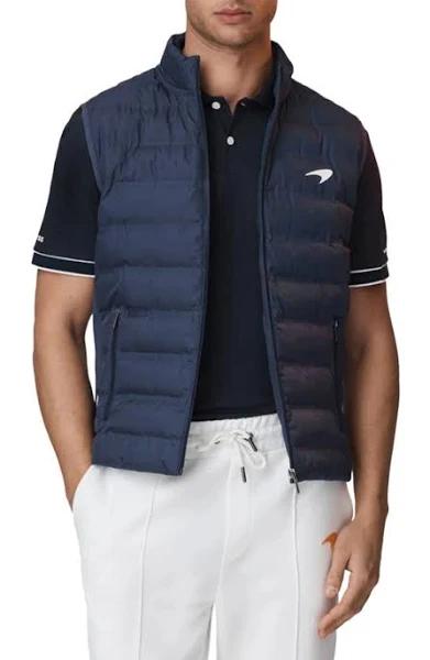 Mens McLaren F1 Hybrid Quilt and Knit Gilet - Blue