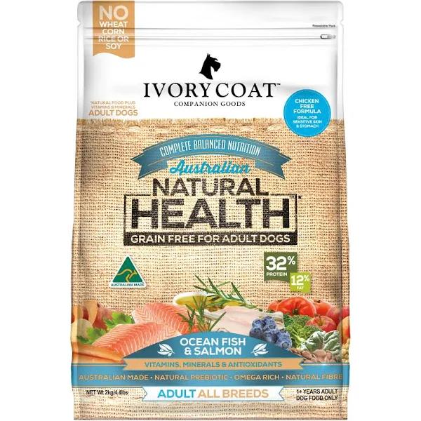 Ivory Coat Adult Dog Food Grain Free Ocean Fish & Salmon 2kg