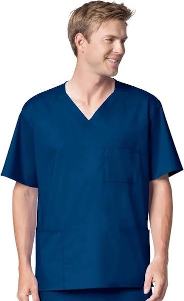 Mens WonderWORK Scrub Top Navy / XS