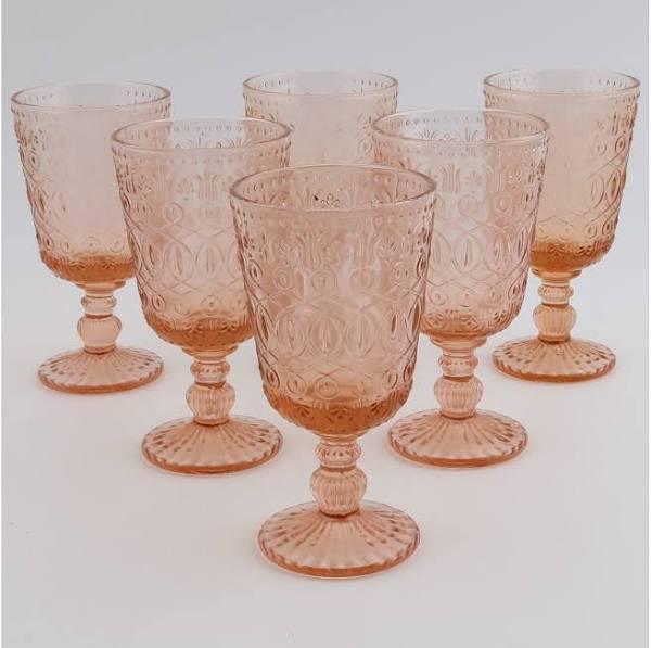 Royalclub Retro 350ml Glass Goblets 6pcs Set