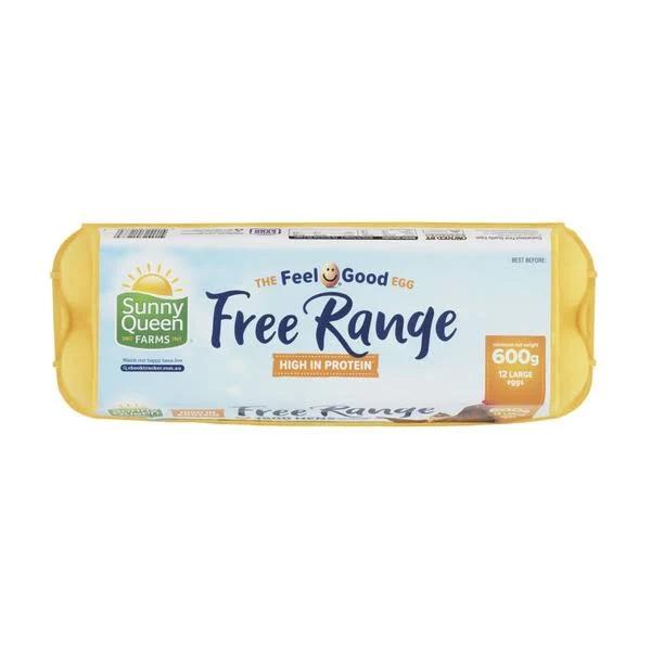 Sunny Queen Free Range Large Eggs 12 Pack 600g