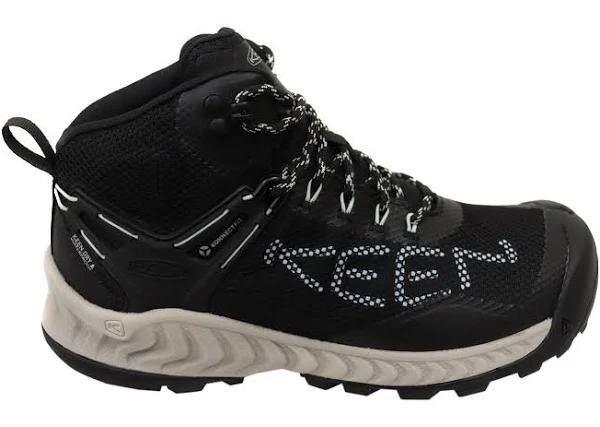 Keen Nxis Evo Mid Waterproof Womens Boots Black/Blue Grass