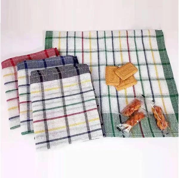 12x Tea Towel Kitchen Dish Towels 100% Cotton Absorbent Cleaning Cloth 34x58cm - AfterPay & zipPay Available