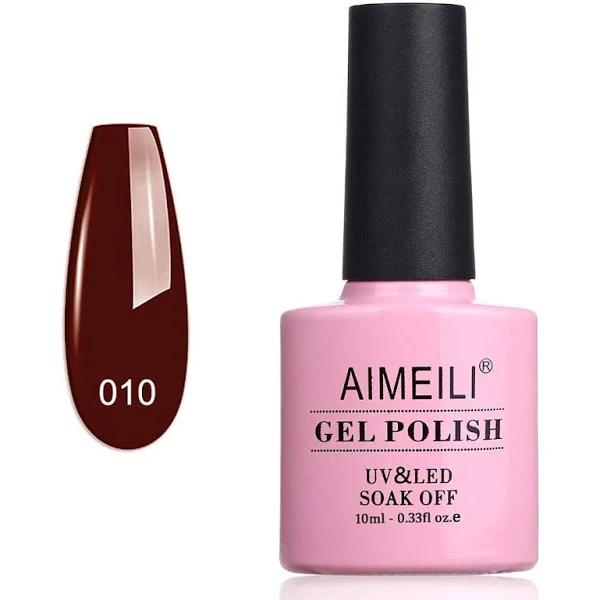 Aimeili Soak Off UV LED Gel Nail Polish - Red Vixen (010) 10ml