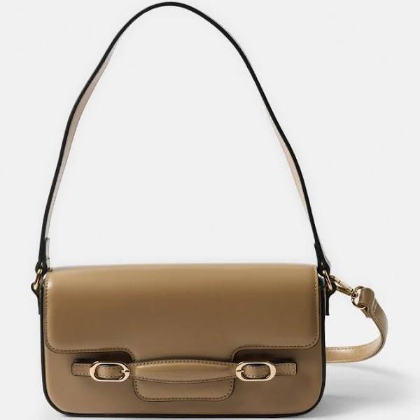 Kmart PU Shoulder Bag-Tan