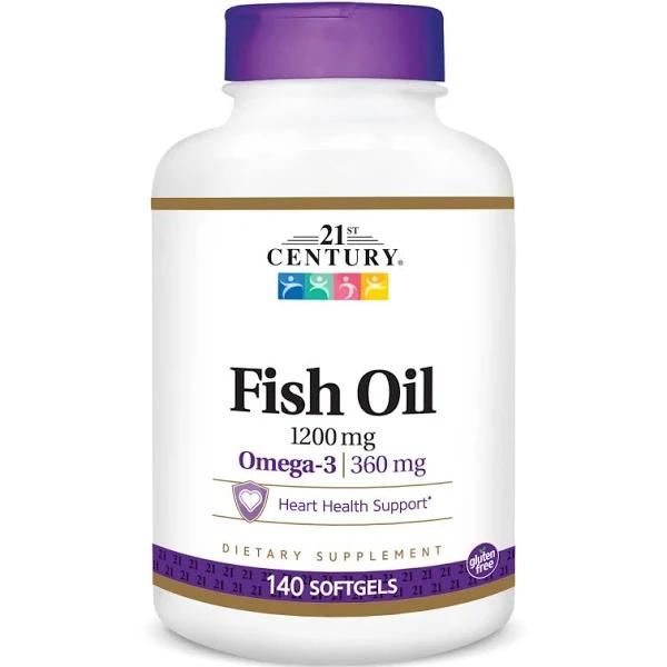 21st Century Fish Oil, Maximum Strength, 1200 mg, Softgels - 140 soft gels