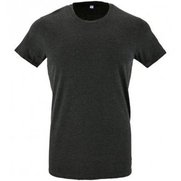 SOLS Mens Regent Slim Fit Short Sleeve T-Shirt (Charcoal Marl) (XS)