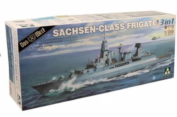 Takom - 1/350 Sachsen-Class Frigate 3 in 1 Plastic Model Kit [6001]