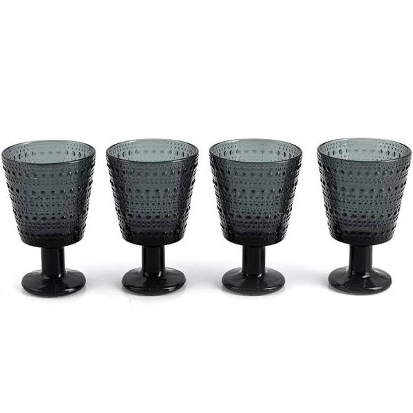 Iittala | Kastehelmi Universal Stem Glass | Dark Grey | Set of 4