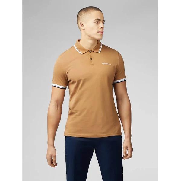 Ben Sherman Organic Signature Polo Light Brown Small