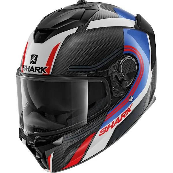 Shark Spartan GT Carbon Tracker Helmet Blue Red