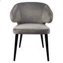 Harlow Black Dining Chair - Natural Linen