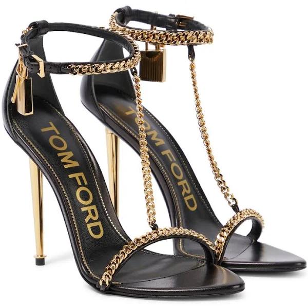 Tom Ford Padlock Leather Sandals