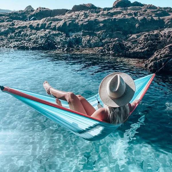 Nakie Recycled Hammock With Straps - Sky Blue