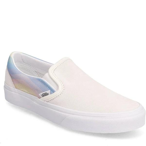 Vans Classic Slip On Sneakers in Off White With Multi Side Panels