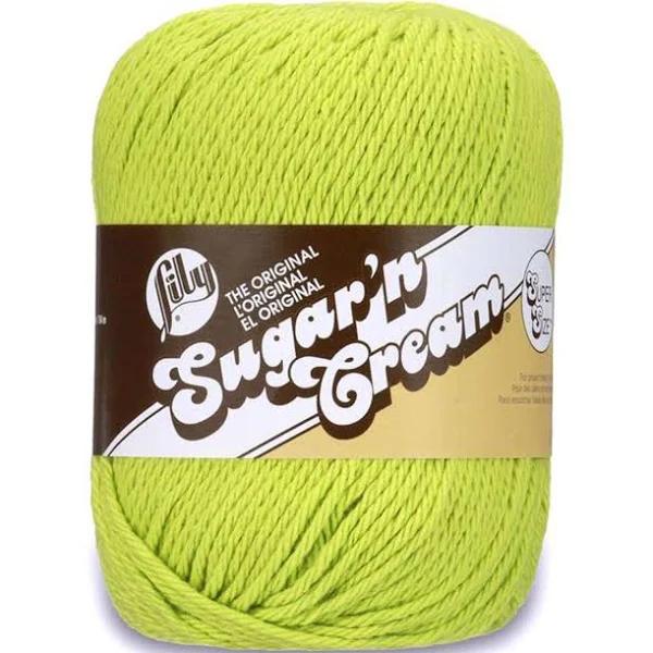 Sugar'n Cream Yarn - Solids Super Size Hot Green