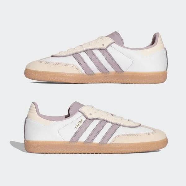 Adidas Originals Samba OG Cream White/Preloved Fig/Gold Met 11 | AfterPay AvailableAdidas Originals Samba OG Cream White/Preloved Fig/Gold Met 11 |