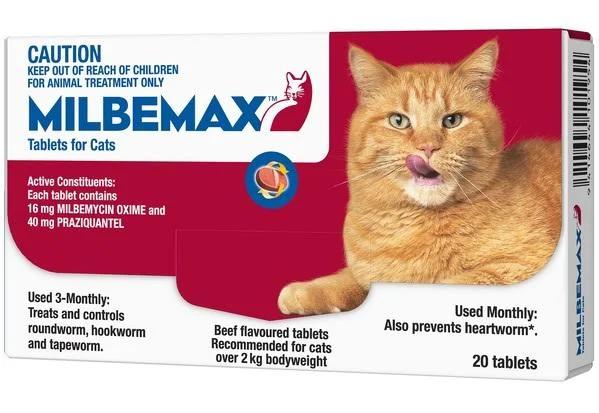 Milbemax Allwormer for Cats 2-8kg 20 Tablets