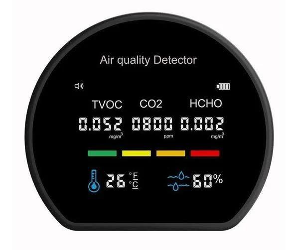 Air Quality Monitor Indoor Pollution Tester-black