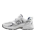 New Balance White & Silver 530 Sneakers