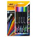 Bic Intensity Fineliner Pen Assorted Colours Pack 8