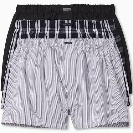 Calvin Klein Men's Cotton Classics Woven Boxer 3 Pack