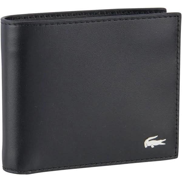 Lacoste Black Billfold Coin Wallet Black