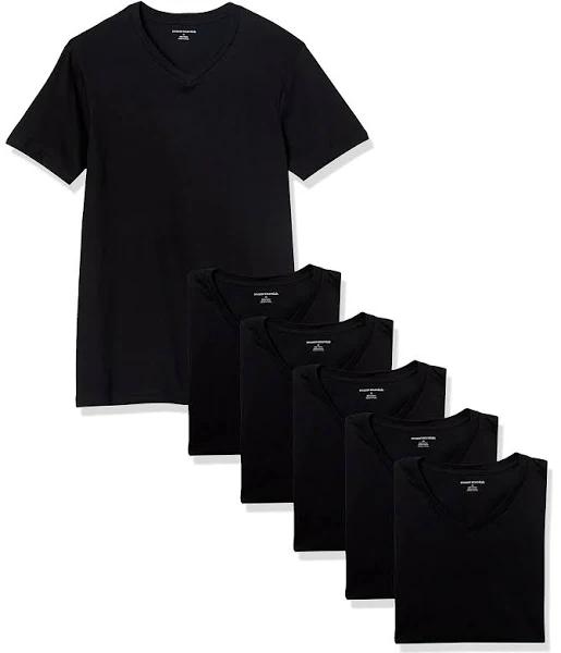 Amazon Essentials Men's V-Neck T-Shirt, Pack of 6