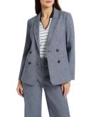 David Lawrence malabar Linen Blazer in Chambray Blue 16