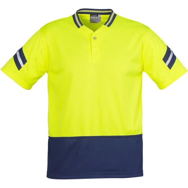 Syzmik Mens Hi Vis Astro Polo (ZH245) 7XL / Yellow/Navy