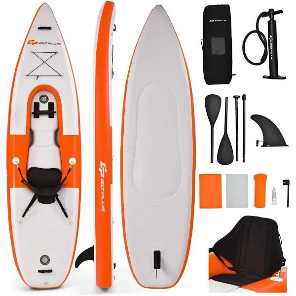 Costway Inflatable Stand Up Paddle Board w/2 Aluminum Oars