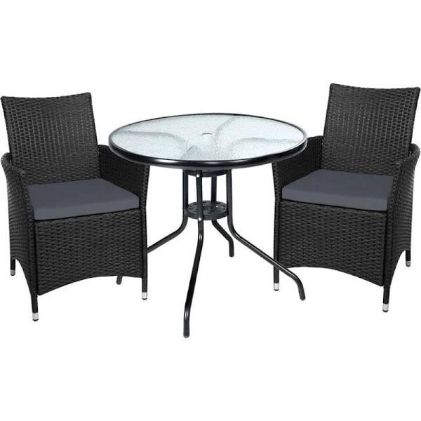 Gardeon Outdoor Furniture Dining Chair Table Bistro Set Wicker Patio Setting