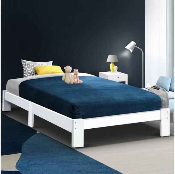 Bed Frame Single Wooden Bed Base Frame Size Jade Timber Mattress Platform