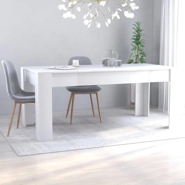 Dining Table 180x90x76 cm Chipboard - White