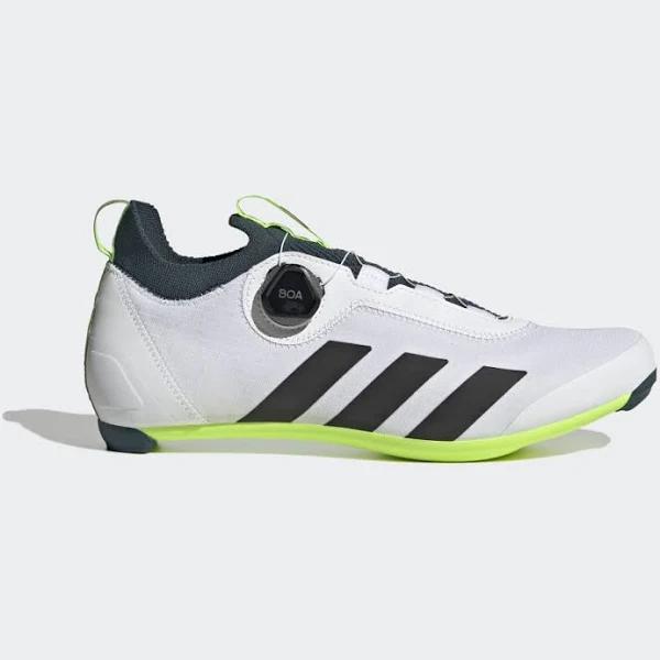 Adidas The Road Boa Cycling Shoe White/Core Black/Lucid Lemon US7