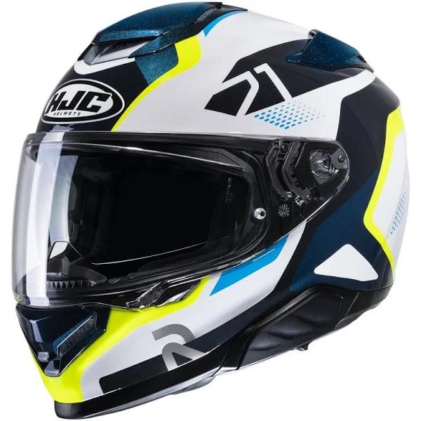 HJC RPHA 71 Hapel Helmet, white-blue-yellow, Size XL