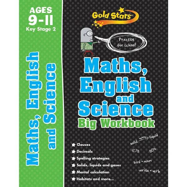 Gold Stars Maths, English and Science Big Workbook Ages 9-11 Key Stag